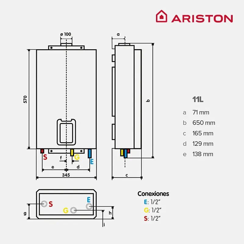 CALENTADOR ARISTON ESTANCO NEXT EVO X SFT 11 LITROS