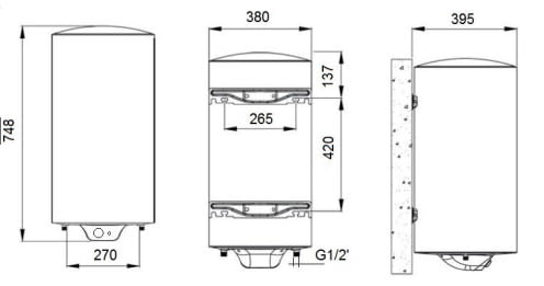 TERMO ELECTRICO APARICI SIE 50 LITROS TRIPOSICIONAL 1500 WATIOS
